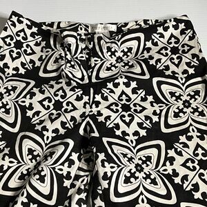 White & Black Patterned Women’s Pants